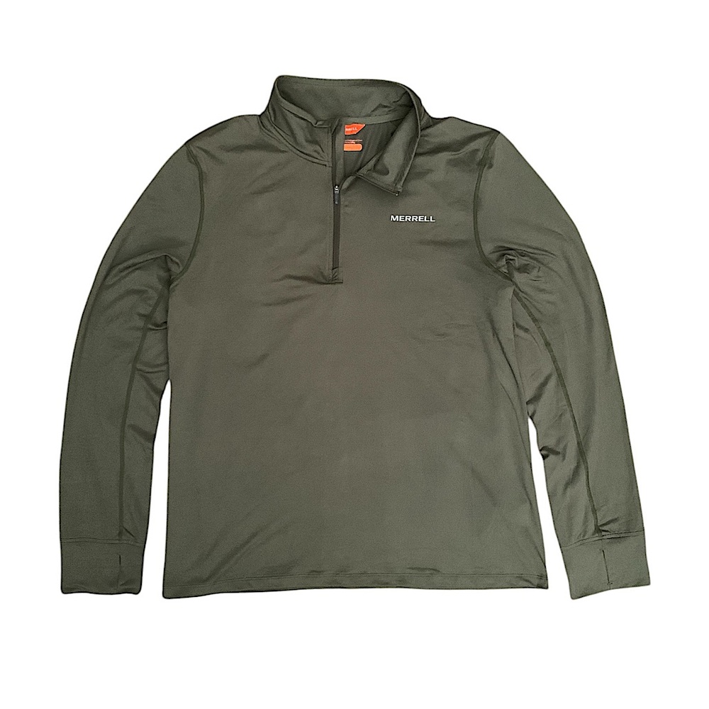 MERRELL MENS BETATHERM 1/4 ZIP DUSTY OLIVE SWEATER
